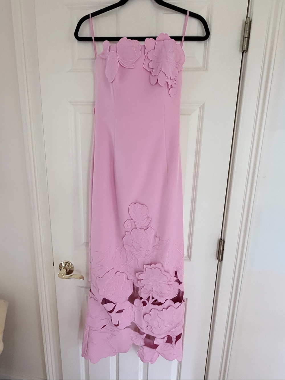 LEO LIN Rayna Flamingo Pink  Strapless Dress